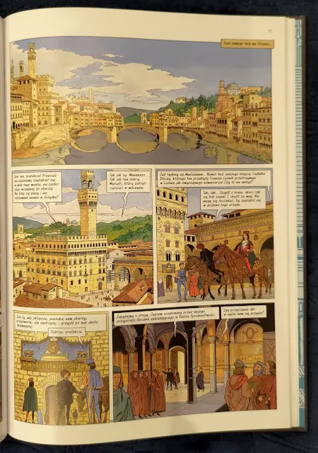 strona komiksu Vinci. Złodziej twarzy.