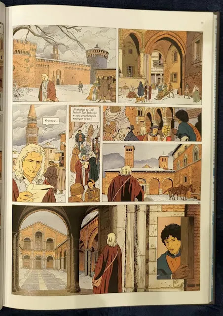 strona komiksu Vinci. Złodziej twarzy.