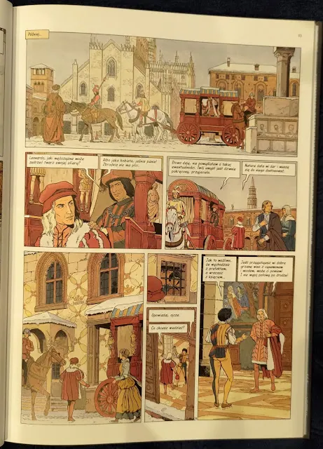 strona komiksu Vinci. Złodziej twarzy.