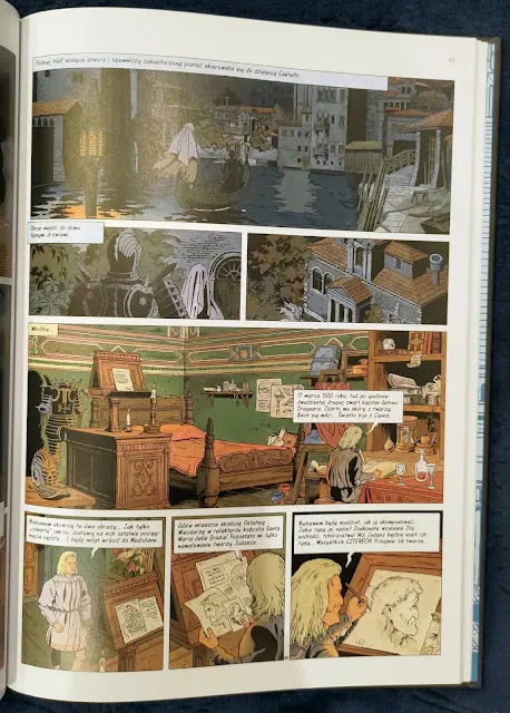 strona komiksu Vinci. Złodziej twarzy.