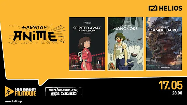 Maraton Anime – noc z legendarnymi produkcjami Studia Ghibli w Heliosie