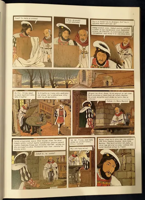 strona komiksu Vinci. Złodziej twarzy.