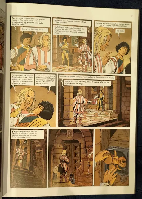 strona komiksu Vinci. Złodziej twarzy.