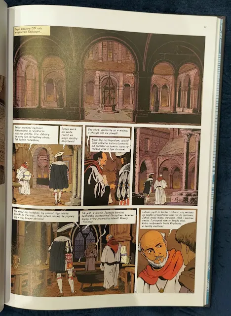 strona komiksu Vinci. Złodziej twarzy.